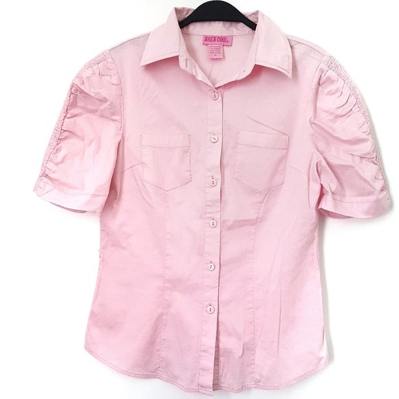 She's Cool Pink Collar Top - Size S - Picture 1 of 5